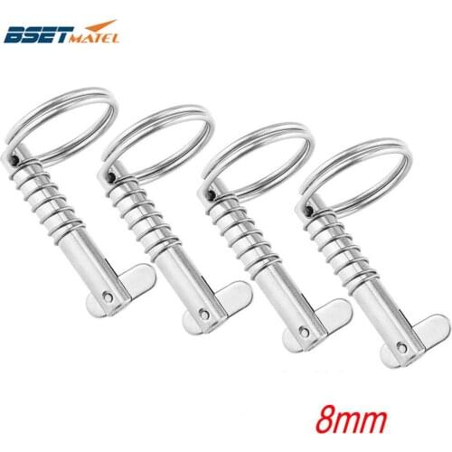 4PCS 8mm Marine Grade 316 Stainless Steel Quick Release Pin for Boat Bimini Top Deck Hinge Marine hardware Boat