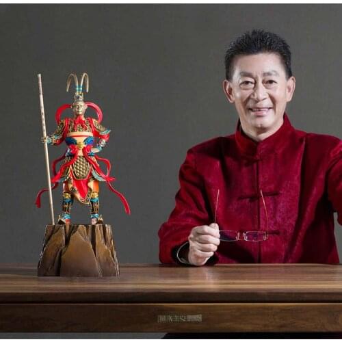 LARGE -Limited Edition Master sculpture ART # home office living room TOP Decor God of Success WU KONG Hand engraving art work