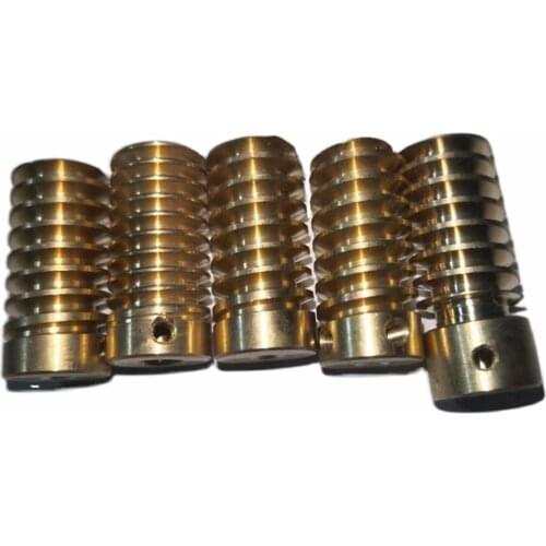 1 Piece 1M Copper Worm Gear OD 14MM 4/6mm Hole diameter Left/Right hand