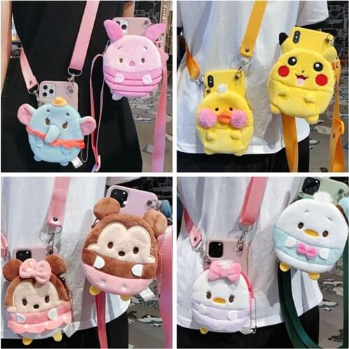 Solid color Stitch coin purse plush mobile phone soft case for OPPOr9/r9plus/r9s/r11/r11splus/r17/r15x/a57/a73/a79/a83/RENO