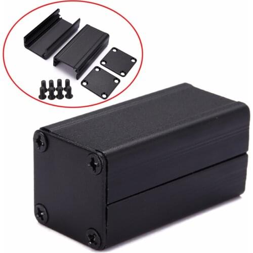 Black Aluminum Case Extruded Shell Panels Aluminum Screws Electronic Project Box Enclosure Case For DIY Holding Circuit Board