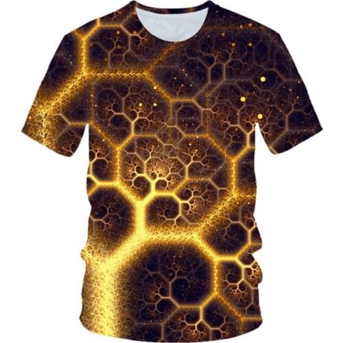 Kids 4-20 Years Old 3D T-shirt 2020 Summer Boys Girls Funny Lighting Flower Vortex Printed T shirt Children Fashion Tshirts Tops