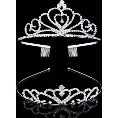 European and American bridal crown tiara for girls and children crown headband with crystal diamond headband