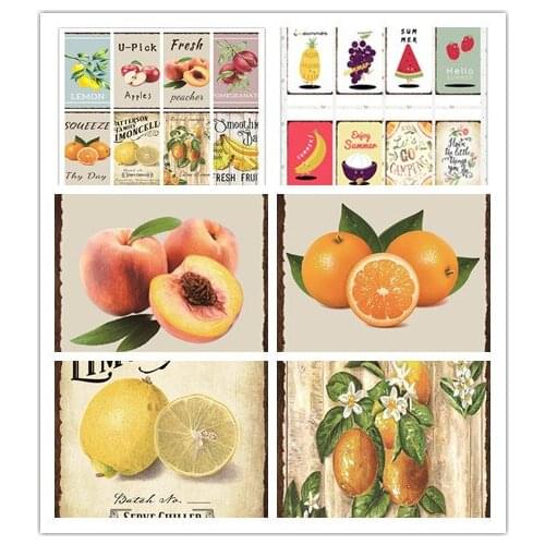 20X30cm Fruits Kitchen Metal Tin Sign Plaque Vintage Tin Plate Wall Art for Farm Restaurant Decoration Retro Decor Wall ARTS