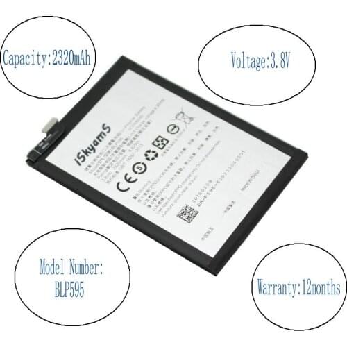 ISkyamS 10pcs/lot 3.8V 2320mAh BLP595 Li-Polymer Mobile Phone Battery For OPPO R7T R7 R7C