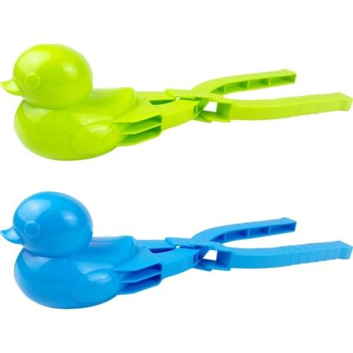 Duck Shaped Snowball Maker Clip Children Outdoor Plastic Winter Snow Sand Mold Tool for Snowball Fight Outdoor Fun Sports Toys