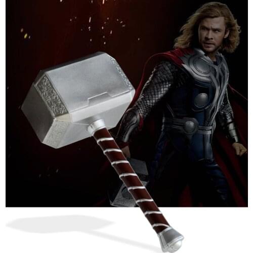 Cosplay 's Hammer 1:1 44cm Thunder Hammer Figure Weapons Model Movie Role Playing Safety PU Material Toy Kid Gift