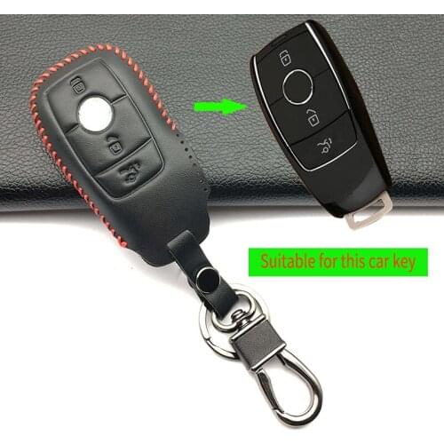 Set of Key Bag Holder Cover Wallet Leather Keychain For Mercedes Benz E Class E200 E260 E300 E320 W213 Fashion Style Key Shell