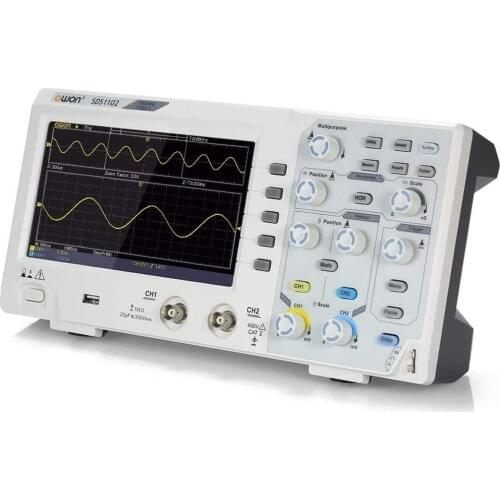 OWON SDS1102 SDS1202 Oscilloscope 2-Channel Digital Oscilloscopes 100MHZ Bandwidth 1GS/s High Accuracy Oscilloscope