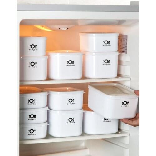 Plastic Refrigerator Fruit Crisper Microwaveable Bento Box Rectangular Small Lunch Box Food Storage Box