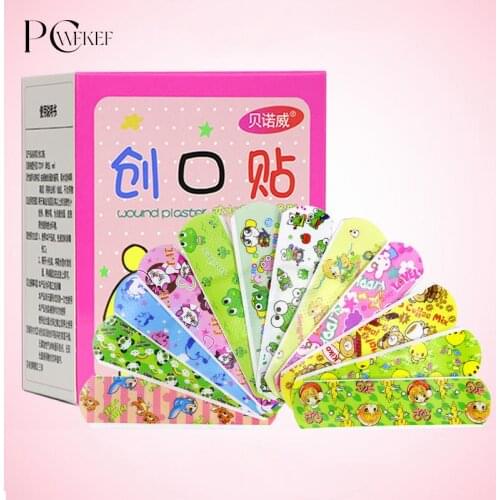 120PCs Waterproof Breathable Cute Cartoon Band-Aids Hemostasis Adhesive Bandages Band First Aid Emergency Kit For Kids Children