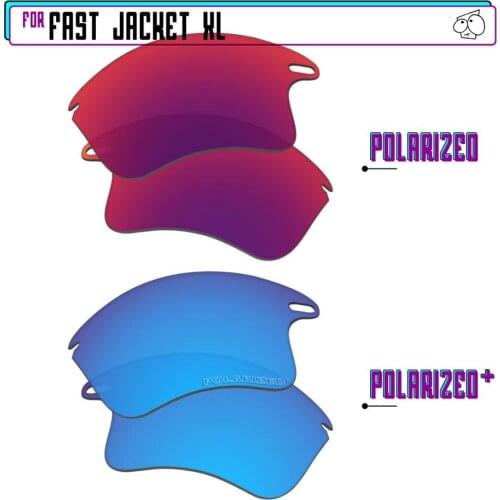 EZReplace Polarized Replacement Lenses for - Oakley Fast Jacket XL Sunglasses - BlueP Plus-MidnightP