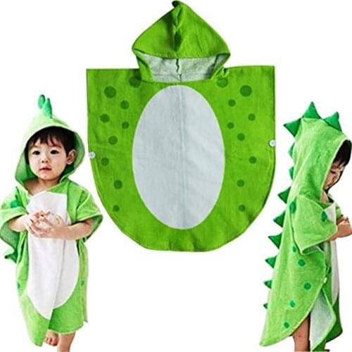 Hooded with paw Dinosaur Ponchos/Hooded Childrens bath towel/Kids beach towel/Infant ponchos