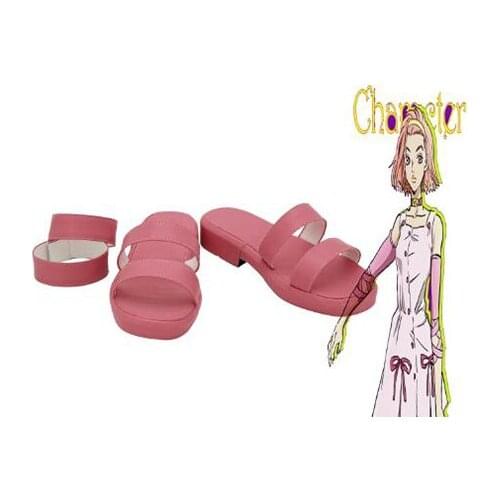 JoJos Bizarre Adventure Sugimoto Reimi Cosplay Shoes Pink Women Sandals Costume Customized Accessories Halloween Party Shoes