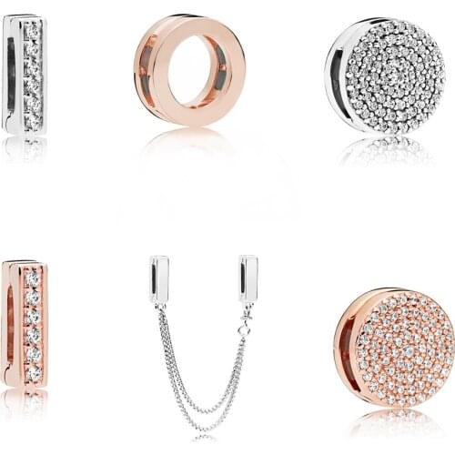 925 Sterling Silver Reflexes Eternal Clip-on Beads, Fashion Jewellery For Bracelets Original Womens Jewelry Glamorous Gift