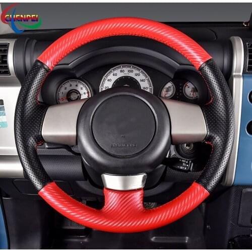 DIY Hand-Stitched Anti-Slip Car Steering Wheel Cover For Toyota FJ Cruiser 2006 -2014 Car Interior Decoration