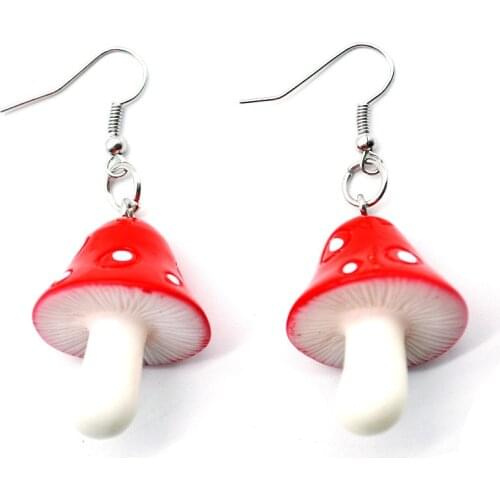 Mushroom earrings fashion jewelry 2020 long earrings for women earing charms ear rings for girls pendientes gifts pendant