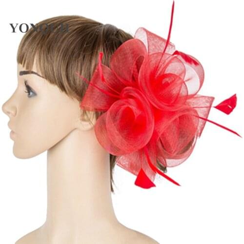 Mesh Party Wedding Accessories Multiple Color Crinoline Fascinator Headwear Colorful Occasion Headpiece Party Show Hair MYQ037