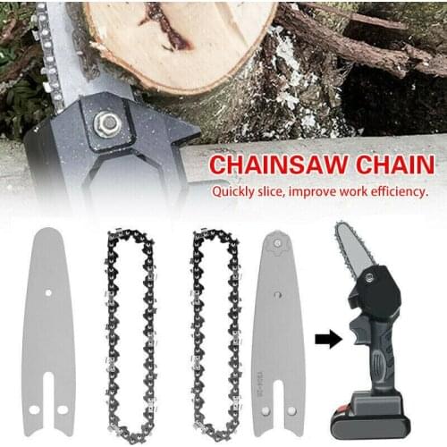 4/6/8Inch Steel Chainsaw Chain And Guide Bar Set Electric Electric Saw Accessory For Electric Chain Saw Wood Cutter Garden Tool