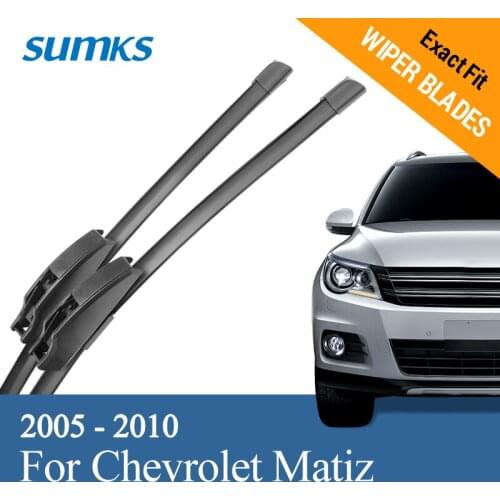 SUMKS Wiper Blades for Chevrolet Matiz 22"&13" Fit Hook Arms 2005 2006 2007 2008 2009 2010