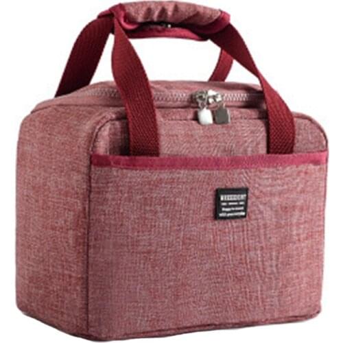 Pouch Dinner Picnic Oxford Cloth Storage Insulated Carry Unisex Zipper With Handle Thicken Fashion Lunch Bag Wear Resistant