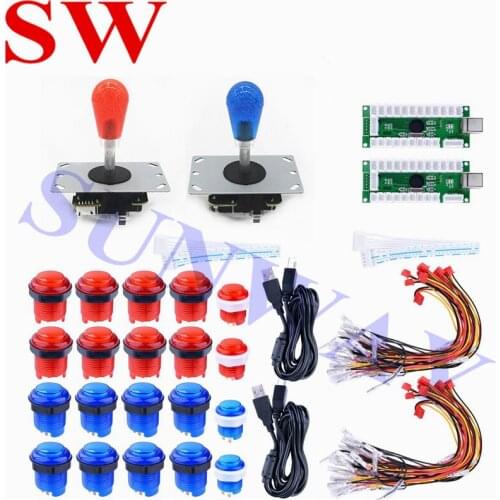 LED Arcade DIY Kit LED USB Encoder to Joystick Arcade Game Parts for USB MAME Controller & Raspberry Pi Arcade Game Console DIY