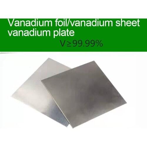 Customized 100 X100mm Vanadium Foil Vanadium Plate High Purity Vanadium Foil Metal Vanadium Plate Special Scientific Research