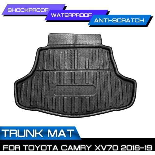 Rear Trunk Cargo Boot Floor Mat For Toyota Camry XV70 2018-2019 Rear Cargo Mat Liner Tray Floor Sheet Carpet Auto Accessories