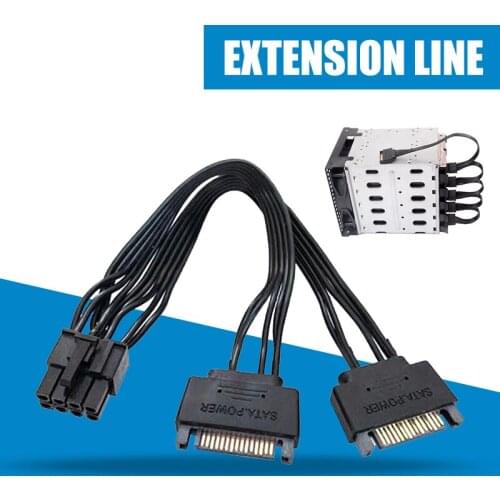 Hard Drive Power Cord Hard Drive Extension Cable Power Sata 15pin One for Five Serial Port One for Five Sata NK-Shopping