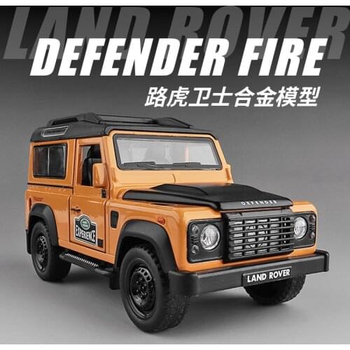1:32 Diecast Alloy Model Car Land Rover Defender Miniature Metal Off-Road Vehicle SUV Collected Gifts for Children Xmas Hottoys