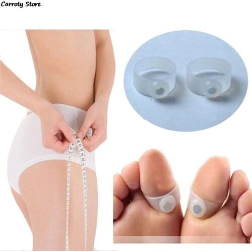 1 Pair Slimming Lose Weight Care Tool Silicone Magnetic Massage Foot Toe Ring Slimming Products