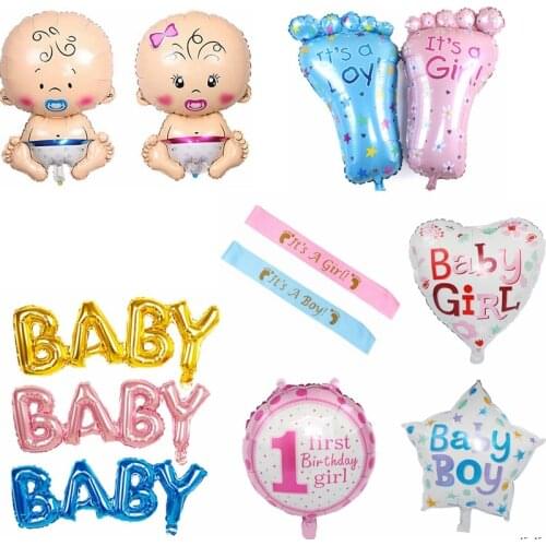 1pcs Foil Balloons Baby Shower Its A Boy Girl Helium Balloon Air Globos for Gender Reveal Baby Shower Birthday Party Decorations
