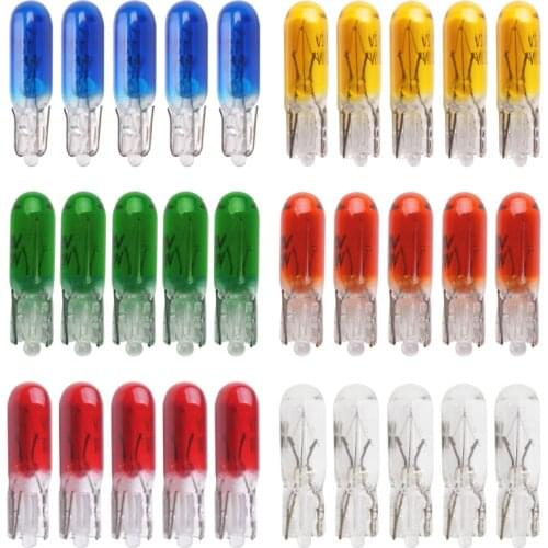 100PCS T5 car halogen lamp T5 12v 1.2w instrument lights Dashboard bulb auto interior light Car Styling Auto Instrument Lamp