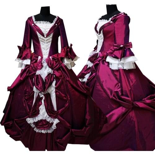 2020 New purple victorian Halloween Cosplay dress Colonial Georgian Renaissance Gothic Historical dress D-527
