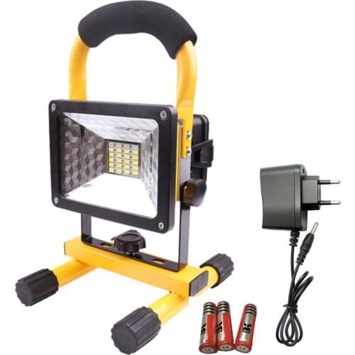3.7V LED Flood Light Floodlights 30W 24Led Portable Rechargeable 2000Lm Waterproof Spotlight Camping Fishing Emergency Lights