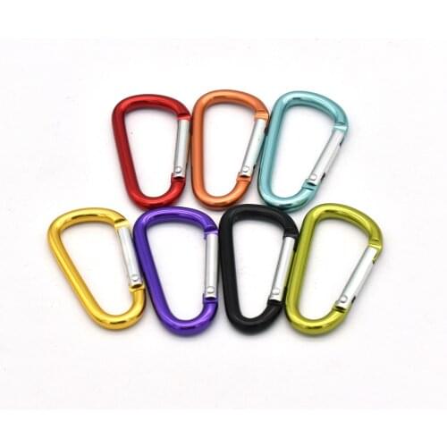 Carabiner Clip D-ring Snap Key Chain Clip Lock Durable Buckle Hooks Spring Carabiners Clips Hook for Backpack Clip Lanyard 6PCS