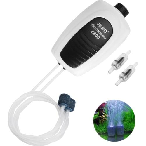 JEBO Ultra Silent Aquarium Air Pump Compressor Oxygen pump Single & Double Outlet 220-240V Adjustable Volume Fish