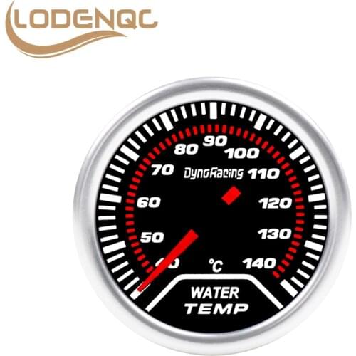 Lodenqc Car Meter Water Temp Gauge 2" 52mm Smoke Lens 40-140 Celsius Pointer Water Temperature Gauge