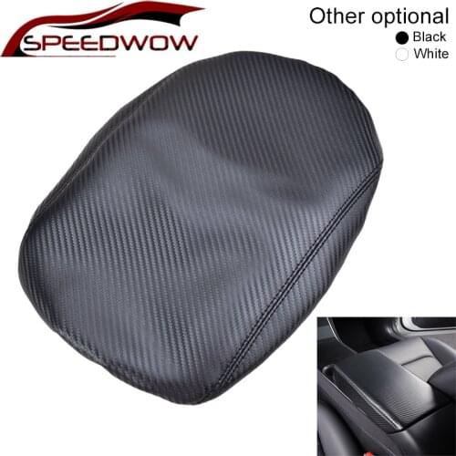 SPEEDWOW Car Armrest Box Protective Cover Central Control Armrest Leather Cover For Tesla Model 3 2017-2019 Car Interior Parts