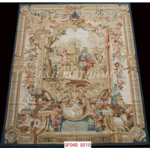 Free Shipping 8'x10' Handmade wool aubusson tapestry gobelin carpet, wall hanging tapestry wool tapestry paintings