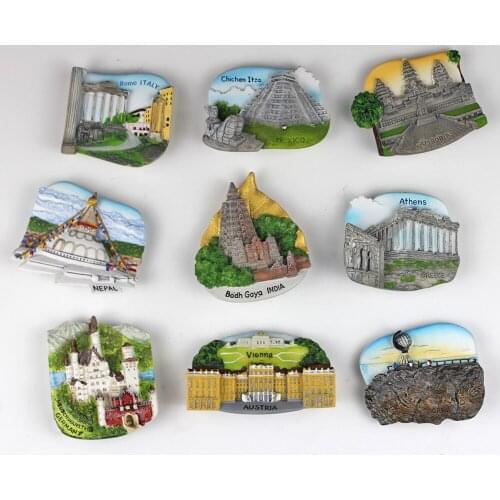 Bodh Gaya India Tourist Gfits Hot Selling Fasion 3D Resin Refrigerator Magnetic Stickers Travel Fridge Magnet Souvenir