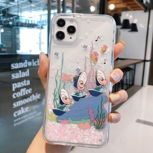 ALLCHW Love Heart Liquid quicksand Glitter Phone Case for Samsung Note20U S20Plus S10 S9 S8Plus Note9 A51 TPU Sequins Funda