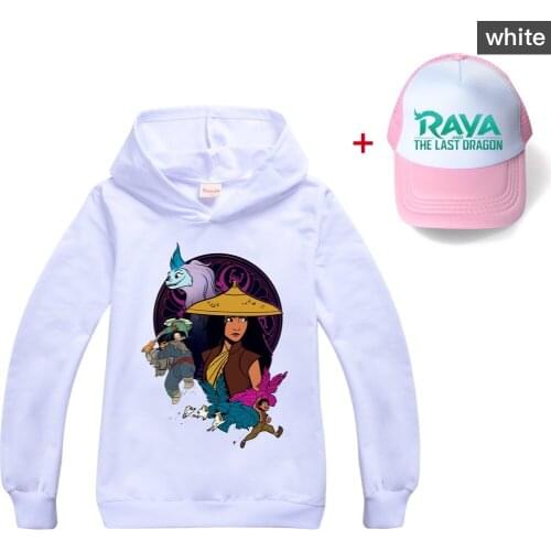 Kids Clothes Girls Boys Cotton Hoodies Raya and The Last Dragon Sweatshirt Children Cartoon Hoodie Tops Cap Sportswear Pullover