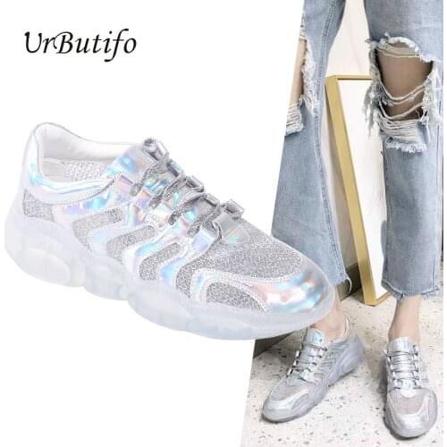 UrButifo Women Colorful Street Sneakers Height Increase Womens Sneaker Summer Breathable Woman Shoes Patchwork Lady Footwear