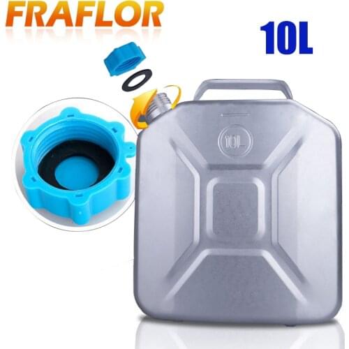 10L Litres Aluminum Alloy Oil Fuel Tank Gasoline Diesel Can Water Tank Petrol Jerrycan Container Auto Motorcycle Car Truck Tank