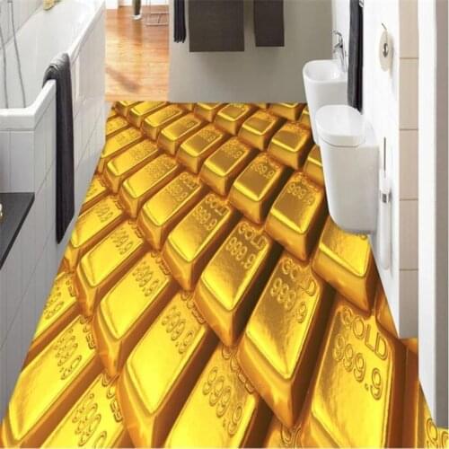 Beibehang Custom mural wallpaper floor personality 3D brick floor decoration living room bedroom 3D thick wear-resistant floor