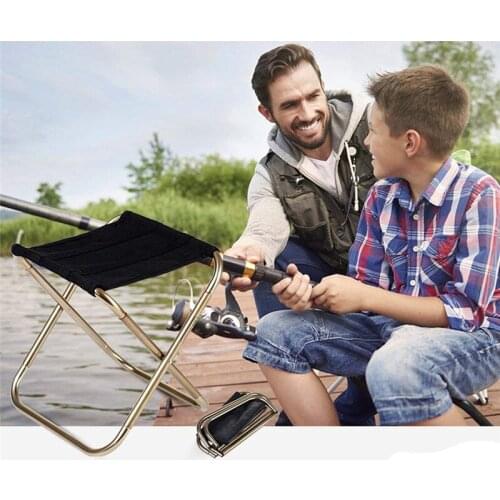 Outdoor Folding Chair Lightweight Camping Chair Foldable Picnic Stool For Fishing Chairs Easy To Carry with Bag