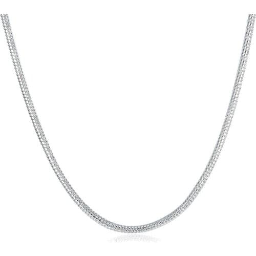2MM Snake Chain Necklace Fashion Jewelry Thomas Style 925 Sterling Silver Bijoux Gift For Men Women fit Charm Pendant
