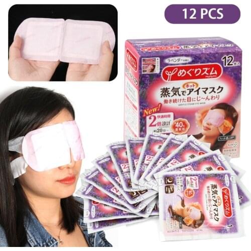 Steam Warm Eye Mask Relax 12 pads Lavendar From Japan