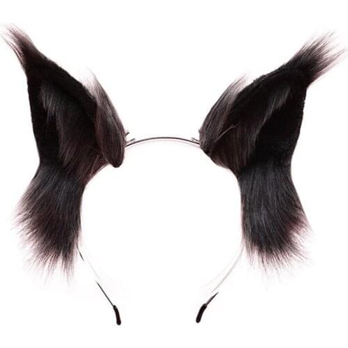 Wolf Cat Ear Hair Band Cute Halloween Anime Cosplay Lolita Girl Party Decoration Role-playing Clothing Sweet Hair Accessories